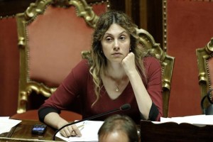 Il ministro della Semplificazione e Pubblica Amministrazione Maria Anna Madia in Senato durante l'esame del DL sulla P.A, Roma, 5 Agosto 2014. ANSA/ GIUSEPPE LAMI