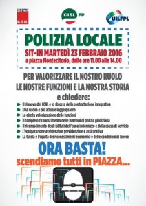 Mobilitazione unitaria Polizia Locale